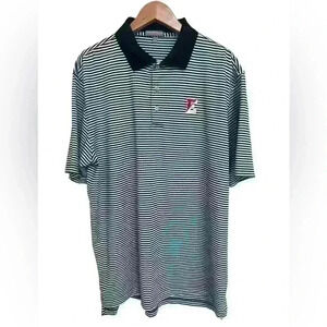 🌟🌟 HP 🌟🌟 Peter Millar Men’s Golf Polo. Black & White Stripe. Size XL